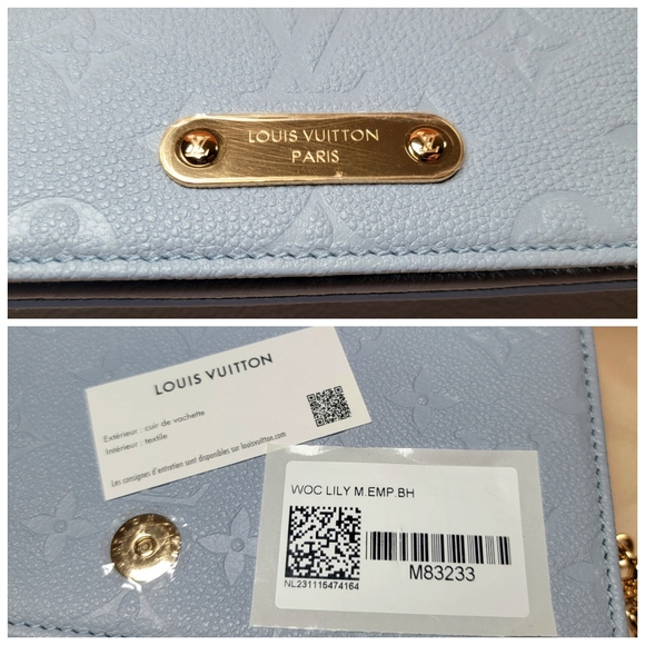 Louis Vuitton Lily WOC Wallet On Chain Blue Hour Monogram Empreinte Shoulder Bag - Picture 11 of 14